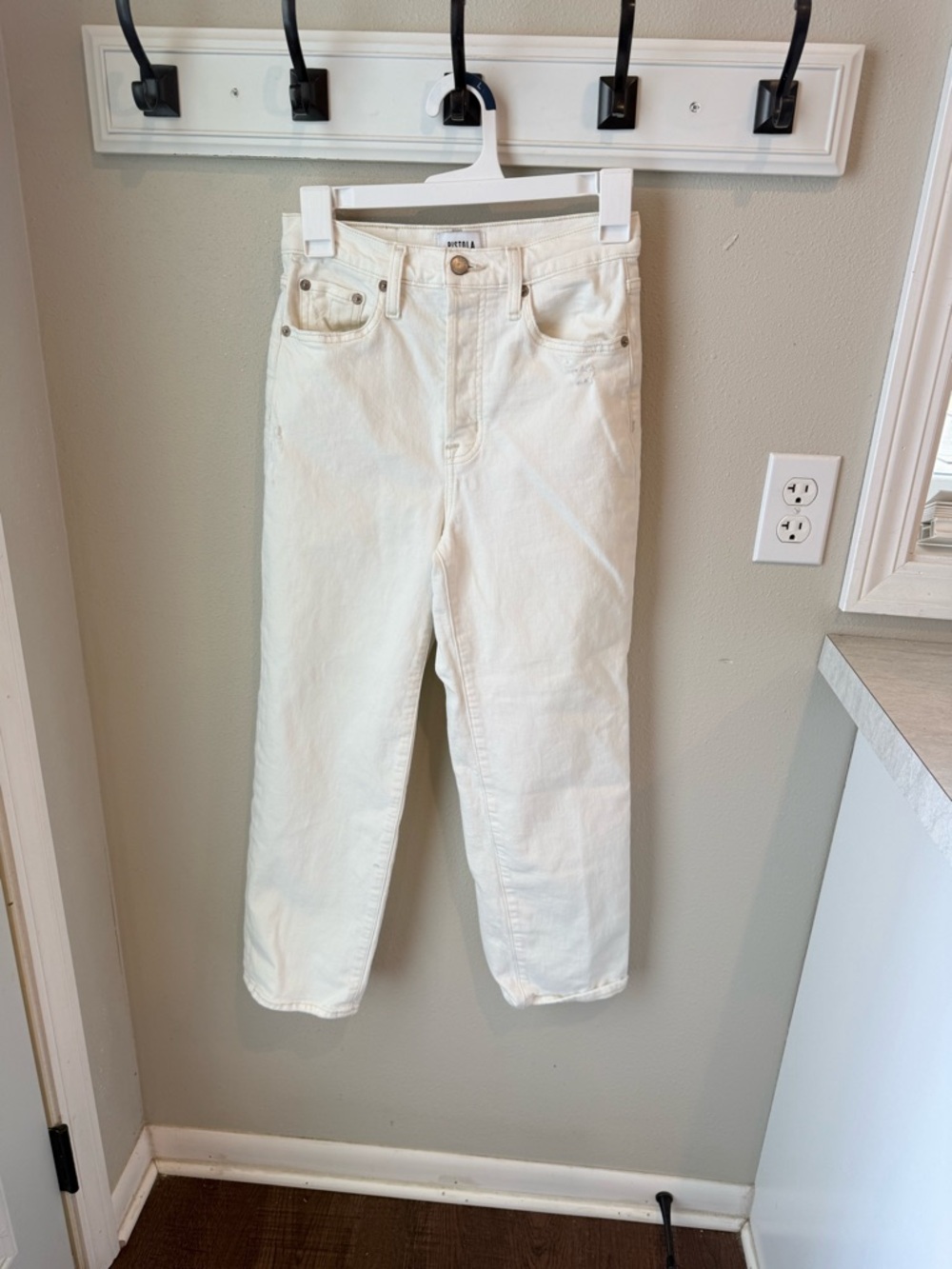Pistola High-Rise White Denim Jeans